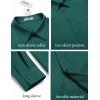 COOFANDY Mens Casual Button Down Work Shirts Untucked Long Sleeve Woven Shirt with Pockets(Green)