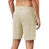 COOFANDY Men’s Casual Corduroy Shorts With Elastic Waist, Drawstring, Lightweight Summer Beach Shorts With Pockets(Beige)