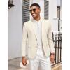 COOFANDY Mens Casual Cotton Linen Blazer Lightweight Linen Sport Coat Two Button Suit Jacket(Beige)