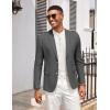 COOFANDY Mens Casual Cotton Linen Blazer Lightweight Linen Sport Coat Two Button Suit Jacket(Dark Grey)