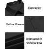 COOFANDY Men’s Casual Dress Shirts Short Sleeve Wrinkle Free Casual Button Down Shirts(Black)