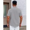 COOFANDY Men’s Casual Dress Shirts Short Sleeve Wrinkle Free Casual Button Down Shirts(Concrete Gray)