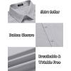 COOFANDY Men’s Casual Dress Shirts Short Sleeve Wrinkle Free Casual Button Down Shirts(Light Grey)