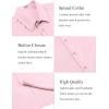 COOFANDY Men’s Casual Dress Shirts Short Sleeve Wrinkle Free Casual Button Down Shirts(Light Pink)