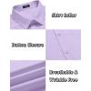 COOFANDY Men’s Casual Dress Shirts Short Sleeve Wrinkle Free Casual Button Down Shirts(Light Purple)