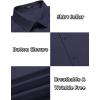 COOFANDY Men’s Casual Dress Shirts Short Sleeve Wrinkle Free Casual Button Down Shirts(Navy Blue)