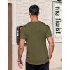 COOFANDY Men’s Casual Henley T-Shirts Summer Short Sleeve Cotton Shirts Basic Button Tee Tops(Army Green)