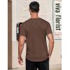 COOFANDY Men’s Casual Henley T-Shirts Summer Short Sleeve Cotton Shirts Basic Button Tee Tops(Brown)