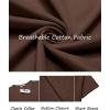 COOFANDY Men’s Casual Henley T-Shirts Summer Short Sleeve Cotton Shirts Basic Button Tee Tops(Brown)
