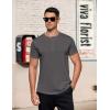 COOFANDY Men’s Casual Henley T-Shirts Summer Short Sleeve Cotton Shirts Basic Button Tee Tops(Dark Grey)