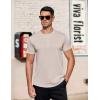 COOFANDY Men’s Casual Henley T-Shirts Summer Short Sleeve Cotton Shirts Basic Button Tee Tops(Khaki)