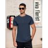 COOFANDY Men’s Casual Henley T-Shirts Summer Short Sleeve Cotton Shirts Basic Button Tee Tops(Navy Blue)