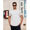 COOFANDY Men’s Casual Henley T-Shirts Summer Short Sleeve Cotton Shirts Basic Button Tee Tops(White)