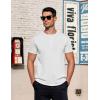 COOFANDY Men’s Casual Henley T-Shirts Summer Short Sleeve Cotton Shirts Basic Button Tee Tops(White)