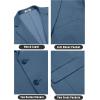 COOFANDY Men’s Casual Knit Blazer Stretch Slim Fit Sport Coat Two Button Lightweight Suit Jackets(Blue)