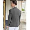 COOFANDY Men’s Casual Knit Blazer Stretch Slim Fit Sport Coat Two Button Lightweight Suit Jackets(Dark Grey)