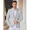 COOFANDY Men’s Casual Knit Blazer Stretch Slim Fit Sport Coat Two Button Lightweight Suit Jackets(Light Heather Grey)