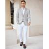 COOFANDY Men’s Casual Knit Blazer Stretch Slim Fit Sport Coat Two Button Lightweight Suit Jackets(Light Heather Grey)