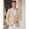 COOFANDY Men’s Casual Knit Blazer Stretch Slim Fit Sport Coat Two Button Lightweight Suit Jackets(Light Khaki)