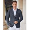 COOFANDY Men’s Casual Knit Blazer Stretch Slim Fit Sport Coat Two Button Lightweight Suit Jackets(Navy Blue)