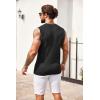 COOFANDY Mens Casual Knitted Tank Tops Crew Neck Sleeveless Muscle T Shirts Summer Beach Tops(Black)