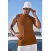 COOFANDY Mens Casual Knitted Tank Tops Crew Neck Sleeveless Muscle T Shirts Summer Beach Tops(Brown)
