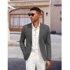 COOFANDY Men’s Casual Linen Blazer Jacket Lightweight Sport Coats Two Button Suit Jackets(Deep Grey)