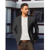 COOFANDY Men’s Casual Linen Blazer Jacket Lightweight Sport Coats Two Button Suit Jackets(Deep Grey)