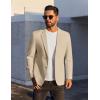 COOFANDY Men’s Casual Linen Blazer Jacket Lightweight Sport Coats Two Button Suit Jackets(Khaki)