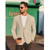 COOFANDY Men’s Casual Linen Blazer Jacket Lightweight Sport Coats Two Button Suit Jackets(Khaki)