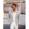 COOFANDY Men’s Casual Linen Blazer Jacket Lightweight Sport Coats Two Button Suit Jackets(Light Grey)