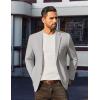 COOFANDY Men’s Casual Linen Blazer Jacket Lightweight Sport Coats Two Button Suit Jackets(Light Grey)