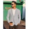 COOFANDY Men’s Casual Linen Blazer Jacket Lightweight Sport Coats Two Button Suit Jackets(Light Grey)