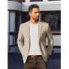 COOFANDY Men’s Casual Linen Blazer Jacket Lightweight Sport Coats Two Button Suit Jackets(Light Khaki)