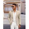 COOFANDY Men’s Casual Linen Blazer Jacket Lightweight Sport Coats Two Button Suit Jackets(Light Khaki)