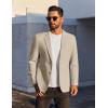 COOFANDY Men’s Casual Linen Blazer Jacket Lightweight Sport Coats Two Button Suit Jackets(Light Khaki)