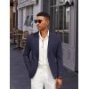 COOFANDY Men’s Casual Linen Blazer Jacket Lightweight Sport Coats Two Button Suit Jackets(Navy Blue)
