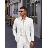 COOFANDY Men’s Casual Linen Blazer Jacket Lightweight Sport Coats Two Button Suit Jackets(White)