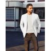 COOFANDY Men’s Casual Linen Blazer Jacket Lightweight Sport Coats Two Button Suit Jackets(White)
