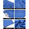 COOFANDY Men’s Casual Linen Cotton Pants Elastic Waist Summer Beach Trousers Lightweight Yoga Vacation Pants(Blue)