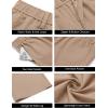 COOFANDY Men’s Casual Linen Cotton Pants Elastic Waist Summer Beach Trousers Lightweight Yoga Vacation Pants(Khaki)