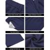 COOFANDY Men’s Casual Linen Cotton Pants Elastic Waist Summer Beach Trousers Lightweight Yoga Vacation Pants(Navy Blue)