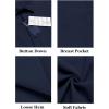 COOFANDY Mens Casual Linen Shirt Short Sleeve Button Down Shirt Summer Beach Hawaiian Shirts(Navy Blue)