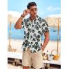 COOFANDY Mens Casual Linen Shirt Short Sleeve Button Down Shirt Summer Beach Hawaiian Shirts(Pineapple-white)