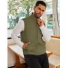 COOFANDY Men’s Casual Outerwear Vest Lightweight Zip Up Sleeveless Jacket Outdoor Work Hiking Travel Golf Vest with Pockets(Army Green)