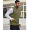 COOFANDY Men’s Casual Outerwear Vest Lightweight Zip Up Sleeveless Jacket Outdoor Work Hiking Travel Golf Vest with Pockets(Army Green)