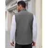 COOFANDY Men’s Casual Outerwear Vest Lightweight Zip Up Sleeveless Jacket Outdoor Work Hiking Travel Golf Vest with Pockets(Dark Grey)