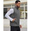 COOFANDY Men’s Casual Outerwear Vest Lightweight Zip Up Sleeveless Jacket Outdoor Work Hiking Travel Golf Vest with Pockets(Dark Grey)