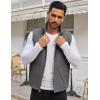 COOFANDY Men’s Casual Outerwear Vest Lightweight Zip Up Sleeveless Jacket Outdoor Work Hiking Travel Golf Vest with Pockets(Dark Grey)