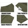 COOFANDY Men’s Casual Pants Waffle Knit Yoga Pants Lightweight Sweatpants Open Bottom Lounge Trousers(Army Green)